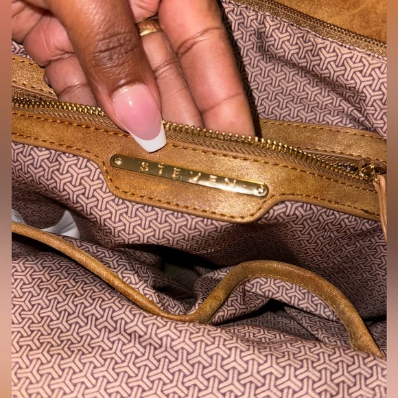 STEVEN-BY STEVE MADDEN GOLD STUD FRINGE HANDBAG - Picture 8 of 15